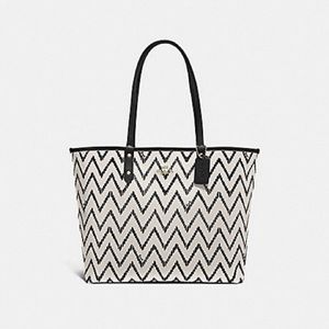 Authentic Coach Chevron Reversible Tote